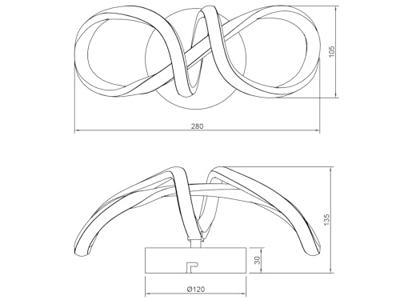 Trio Moderne plafondlampRusa zwart - R63541132