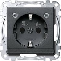 Merten MEG2304-0414 Wandcontactdoos System M Antraciet 1 stuk(s) - thumbnail