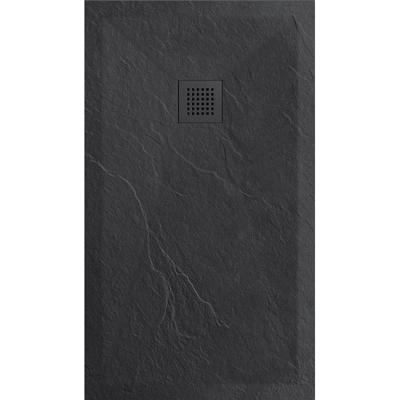 Douchetub Sanimar Sanistone 90 x 90 cm Zwart