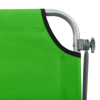 Ligbed met luifel staal groen - thumbnail