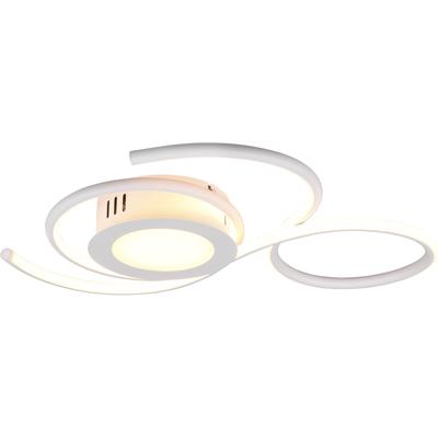 LED Plafondlamp - Plafondverlichting - Trion Jivino - 36W - Aanpasbare Kleur - Dimbaar - Rond - Mat Wit - Aluminium