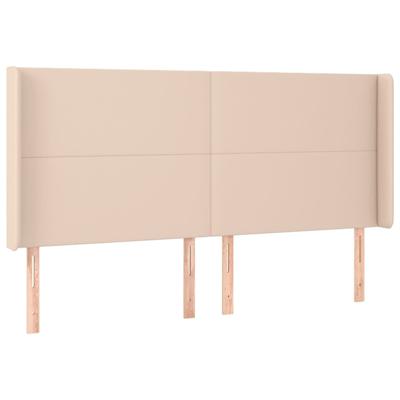 Boxspring met matras en LED kunstleer cappuccinokleur 160x200cm - thumbnail