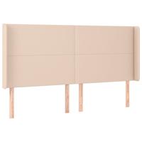 Boxspring met matras en LED kunstleer cappuccinokleur 160x200cm - thumbnail