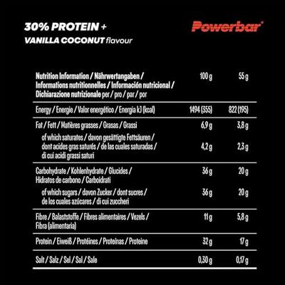 PowerBar 30% Protein Plus Energiereep Vanille Kokos x15