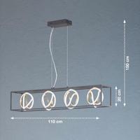 Fischer & Honsel Design hanglampGisi 110cm zwart met goud - 60606 - thumbnail