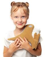 Leschi Verwarmingskussen Flora het hertje - zand - thumbnail