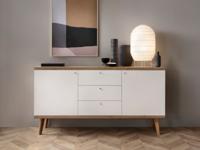 Dressoir PROMI 2 deuren 3 lades eik riviera/wit - thumbnail