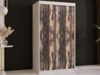 Kledingkast TODY 2 schuifdeuren 100 cm mat wit - thumbnail