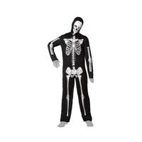 Kostuums voor Volwassenen Zwart Skelet M/L - thumbnail