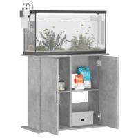 VidaXL Aquariumstandaard 81x36x73 cm bewerkt hout betongrijs - thumbnail
