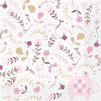 Servetten Olifant Baby Roze Meisje (16st) - thumbnail