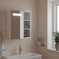 Badkamerkast met spiegel en LED 45x13x52 cm wit - thumbnail