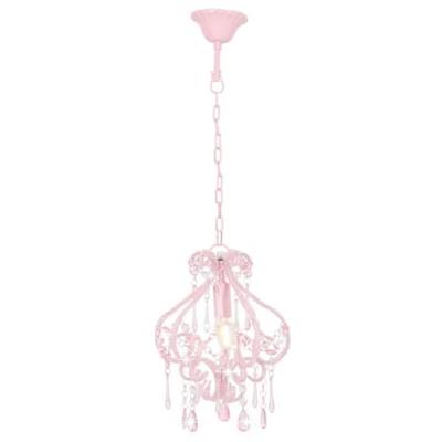 VidaXL Plafondlamp met kralen rond e14 roze