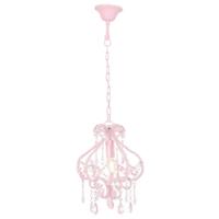 VidaXL Plafondlamp met kralen rond e14 roze - thumbnail
