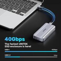 UNITEK SSD M2 NVME USB4 40GBPS BEHUIZING + KOELING - thumbnail