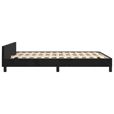 Bedframe zonder matras 140x200 cm fluweel zwart