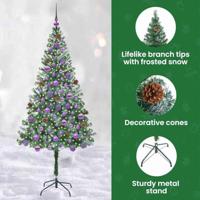 VidaXL Kunstkerstboom met 300 led groen 180 cm pvc en staal - thumbnail