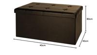 Monzana Zitbank - 80cm - met - opslagruimte - in - Bruin - thumbnail