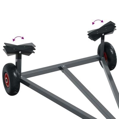VidaXL Boottrailer zilver 302 x 107 x 42 cm staal