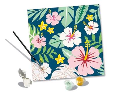 Ravensburger creart schilderen op nummer - exotische bloemen Ravensburger creart schilderen op nummer - exotische bloemen