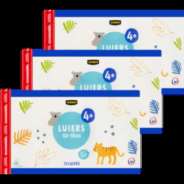 Jumbo Luiers 4+ 1015 kg 3 x 72 Stuks Voordeelverpakking