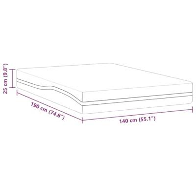 Matrassen Wit, Grijs 140 x 190 cm 100% polyester jacquard stof Matrassen Wit, Grijs 140 x 190 cm 100% polyester jacquard stof