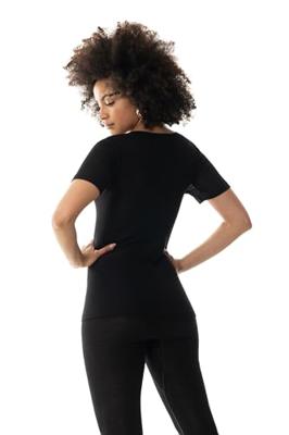 Wollen Thermoshirt korte mouw dames - Kant - Wool Love - Luxe en chique thermo ondershirt