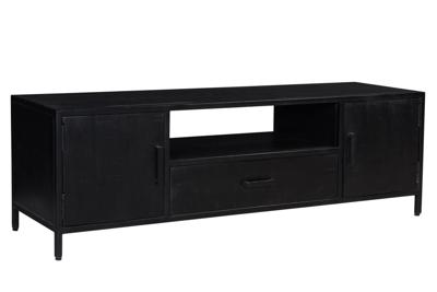 Livingfurn TV-meubel 'Kala' Mangohout 180cm, kleur Zwart