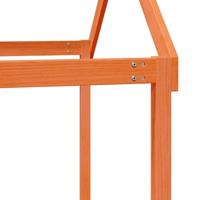 Kinderbedhuisje 207x95,5x159 cm massief grenenhout wasbruin - thumbnail