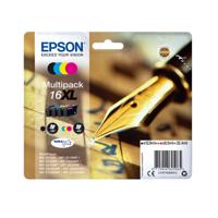 Epson Inktcartridge T1636, 16XL Origineel Combipack Zwart, Cyaan, Magenta, Geel C13T16364012 - thumbnail