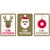 Etiket | papier | Tegels | 50x35mm | assorti | rol à 500 stuks - thumbnail