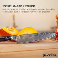 Blackwell Messenset (Koksmes + Officemes) - Japanse stijl - 67 lagen damaststaal - VG10 - 2-delig - thumbnail