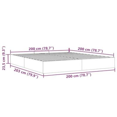 Bedframe zonder matras 200x200 cm kunstleer grijs