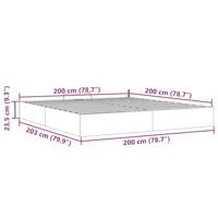 Bedframe zonder matras 200x200 cm kunstleer grijs - thumbnail