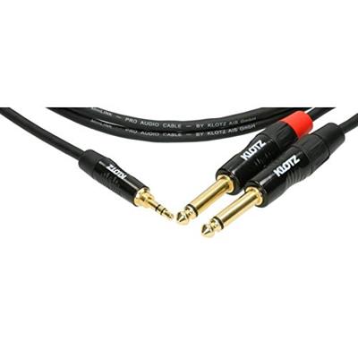 Klotz KY5-150 MiniLink Pro Y-kabel 3.5mm 3p - 2x 6.35mm 2p 1.5 meter