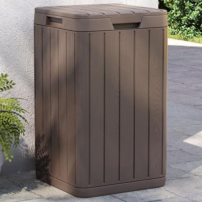 VidaXL Tuinafvalbak 38x38x65 cm polypropeen bruin VidaXL Tuinafvalbak 38x38x65 cm polypropeen bruin