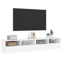 Tv-wandmeubels 2 st 80x30x30 cm bewerkt hout wit - thumbnail