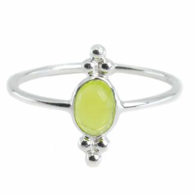 Edelsteen Ring Peridoot - 925 Zilver - Fancy (Maat 17) Edelsteen Ring Peridoot - 925 Zilver - Fancy (Maat 17)