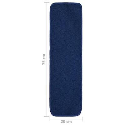 VidaXL Trapmatten 15 st anti-slip rechthoekig 75x20 cm marineblauw