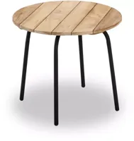 Own Living bijzettafel reno teak 50x45cm zwart - thumbnail