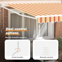 VidaXL Markies geel en oranje 350 x 250 x 165 cm polyester - thumbnail