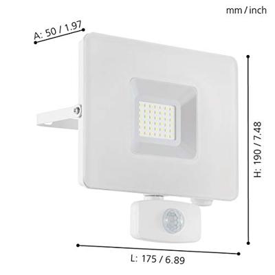 Eglo 30W Led stralerFaedo 3 met bewegingssensor wit - 33158