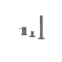 Badrandcombinatie IVY Bond 3-gats Mengkraan Met Uittrekbare Handdouche Zonder Uitloop Geborsteld Metal Black PVD IVY - thumbnail