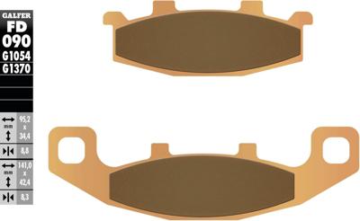 GALFER bremsbelag "fd090" brake pad fd090 g1370 sintered metal GALFER bremsbelag "fd090" brake pad fd090 g1370 sintered metal