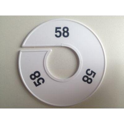 Maatring 11 cm wit/zwart 58