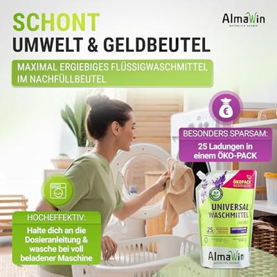 AlmaWin Wasmiddel universeel - lavendel - 1,5l - thumbnail