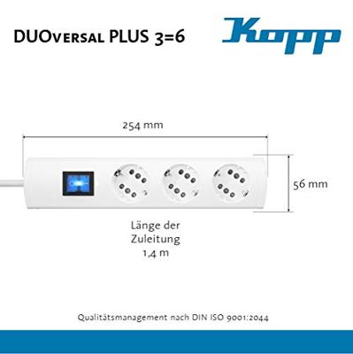 Kopp 233802006 Stekkerdoos met schakelaar 3-voudig Wit Randaarde stekker 1 stuk(s) Kopp 233802006 Stekkerdoos met schakelaar 3-voudig Wit Randaarde stekker 1 stuk(s)