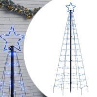 VidaXL Led-kerstboom met spikes 220 leds 180 cm blauw - thumbnail