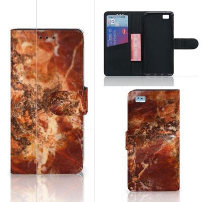 Huawei Ascend P8 Lite | Bookcase | Marmer Bruin