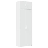 Opbergkast 70x42,5x225 cm bewerkt hout wit - thumbnail